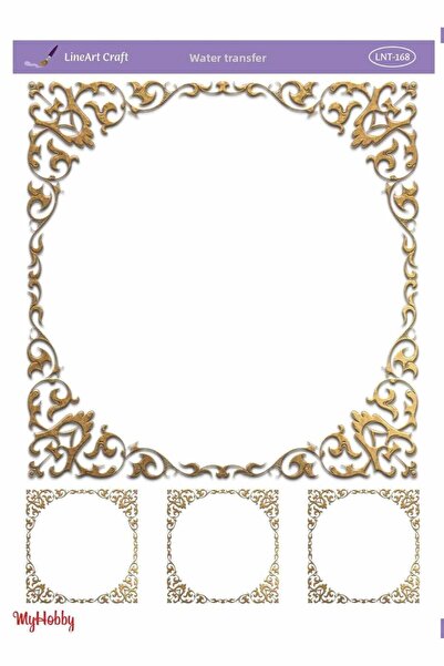 LİNEART Lineart Golden Yellow Watery Transfer Lnt168 25X35Cm