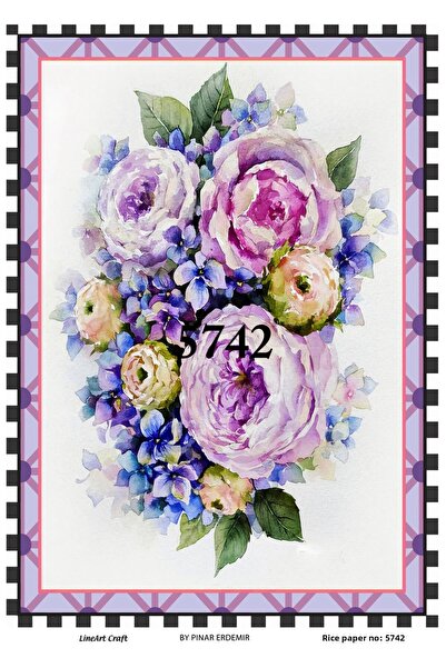 LİNEART ورق ديكوباج نحاسي Lineart 29X42 رقم: L5742