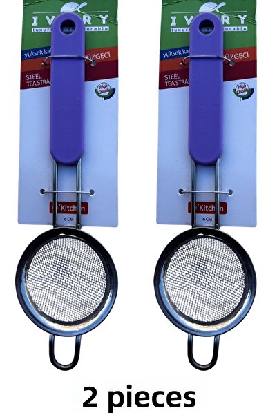 Kent Pazarı مصفاة شاي من الفولاذ المقاوم للصدأ - حاملين بلاستيكيين
