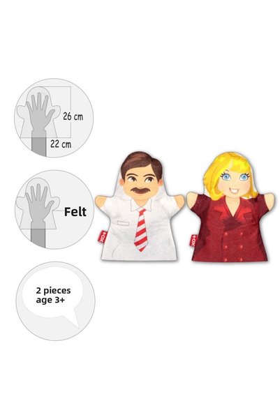 Tox 2 Piece Parent Hand Puppet Set, Educational Toy
