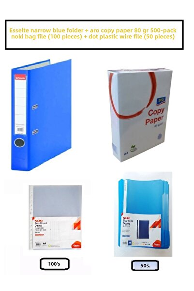 Noki Filing Set 2 (Folder + Copy Paper + Pls. Wire File + Bag File)