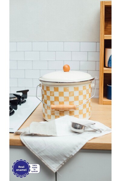 EMAYlab Beige Enamel Copper 22 cm 5 Liters