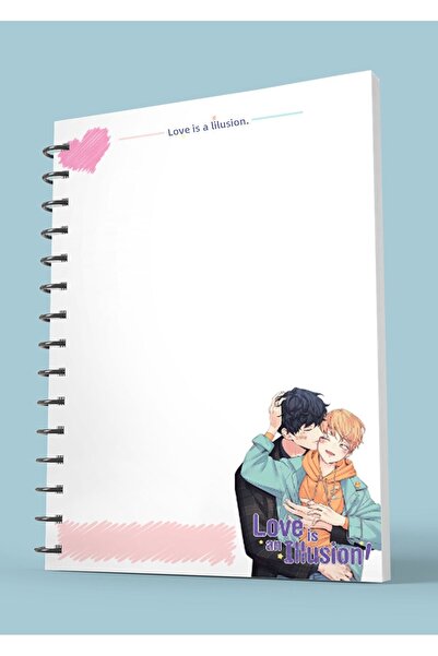 nihonwosekai Yaoi BL Anime مقاس A5 دفتر ملاحظات حلزوني 50 ورقة