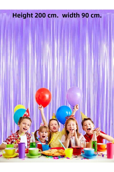 snowparty Lilac Purple Metallized Decor Curtain Glittering Backdrop Curtain Birthday Ornament