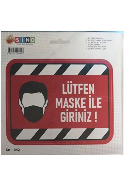 Sino أدخل ملصق التحذير مع القناع