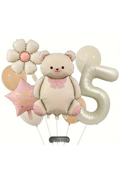 DÜVENCİ TİCARET ΡΕΤΡΟ ΣΕΤ ΜΠΑΛΟΝΙΩΝ ΜΕ ΦΙΟΓΚΟ, ΑΡΚΟΥΔΑ, ΡΟΖ ΑΣΤΕΡΙΑ ΚΑΙ ΦΥΛΛΑ...