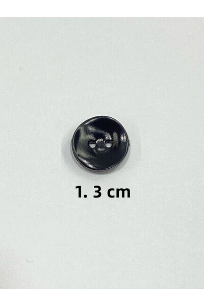 karantuhafiye Σετ με κουμπιά μπλούζας με μαύρη καμπύλη κυματιστή εφαρμογή - Σετ 10 τεμαχίων, 1,3 cm M006