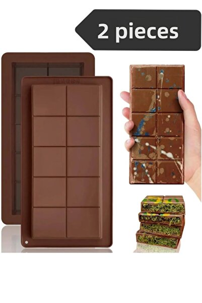 AYGÖREN HOME 2 Pieces Silicone Dubai Chocolate Mold - Bpa Free