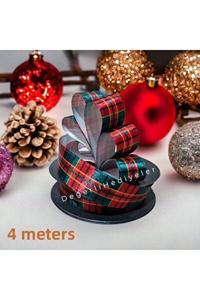 AGH Değerli Hediyeler 4 متر نمط الساتان المطبوعة السنة الجديدة الشريط صندوق ا...