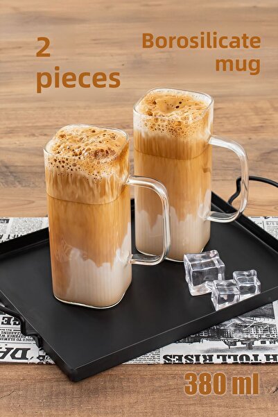 Porsima 380 مل البورسليكات مقاومة للحرارة المشروبات الغازية لاتيه القهوة مقدم...