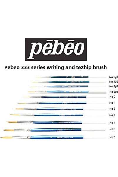 Pebeo SERIA 333 SET DE PERIE DE TEXT, LIMĂ, RAMURI ȘI LINII TOATE MĂRIMIILE 1...