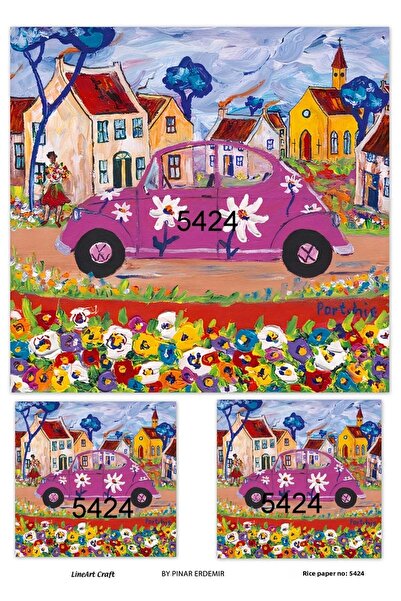 LİNEART 5424 فوسفوس ديكوباج نحاس - نمط الأزهار، 30x42