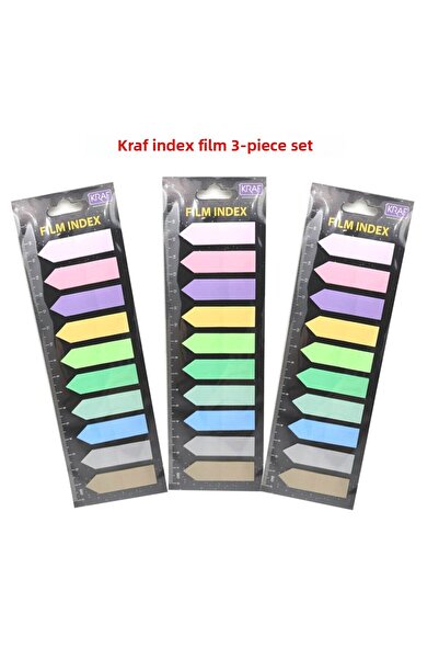 KRAF مؤشر فيلم (PP) 12x44mm على شكل سهم 10 ألوان * 20yp مجموعة من 3