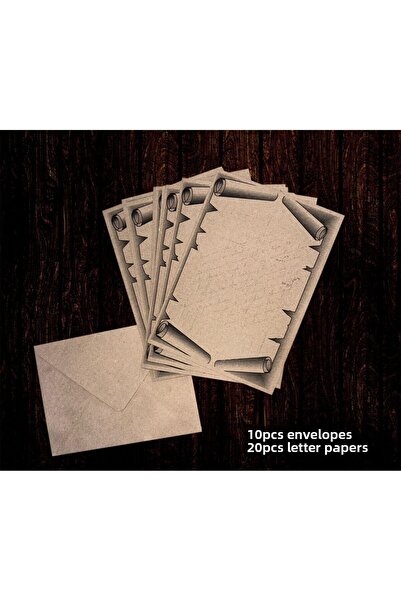 Hsn Vintage Retro Letter Paper and Envelope Set 20Pcs