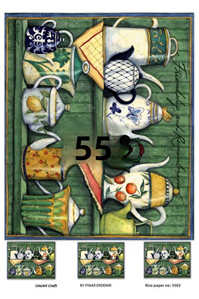 LİNEART Lineart Brass Decopage Paper No:L5503