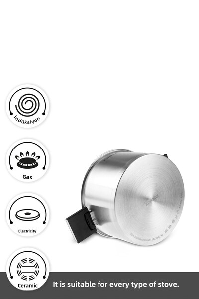 Karaca Aşiyan 10 Piece Foldable Steel Cookware Set with Handles Storage Cover