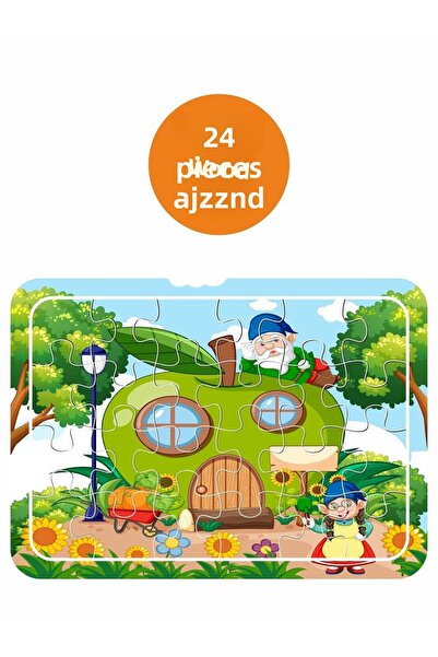 LİPYOS Cute Creatures 24 Piece Wooden Puzzle