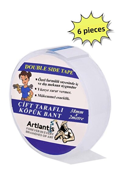 Artlantis Double Sided Tape Foam Tape 38mm X 2Mt 6 Pieces Frame Table Carpet ...