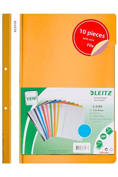 Leitz Pack of 10 Orange Ring Binder