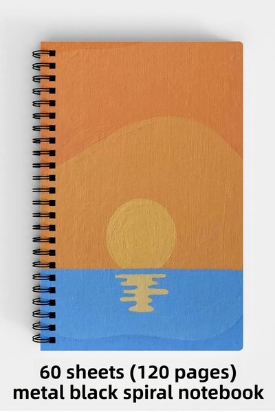 Anime Marketi تصميم جمالي قديم A5 دفتر بغلاف صلب حلزوني 120 ورقة