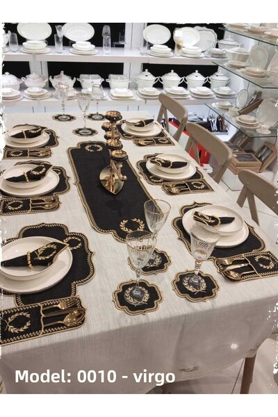 HİFA Set de lenjerie de serviciu american pentru 8 persoane (33 piese) (model...