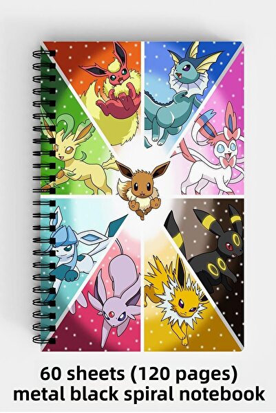 Anime Marketi Pokemon Design A5 Spiral Hard Cover Notebook 120 Sheets