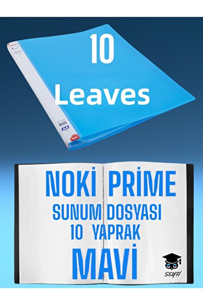 SEYFİKİRTASİYE 10 SHEETS BLUE A4 PRESENTATION FILE NOKY PRIME HIGH QUALITY BAG THICKNESS DOMESTIC PRODUCTION