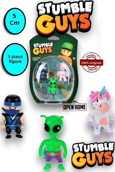 TOYFEST مجسمات ستومبل جيز 3 قطع - 5 سم - أخضر أليان نينجا كاي مايور - 3 قطع