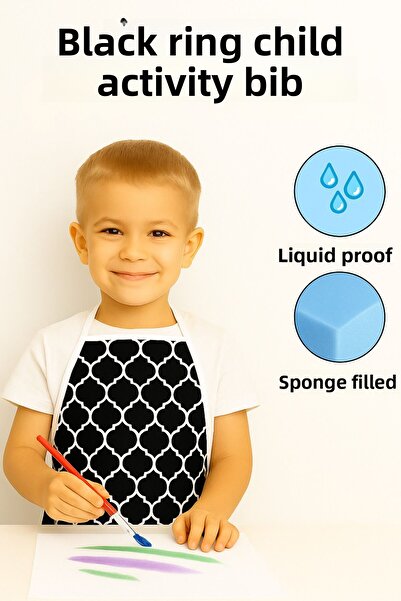 Morlay Παιδική ποδιά δραστηριότητας – Ποδιά ζωγραφικής δραστηριότητας νηπιαγωγείου με σφουγγάρι αδιάβροχο για ηλικίες 2-8