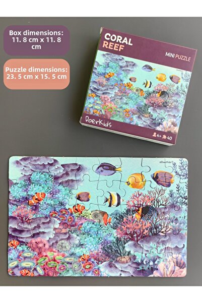 DoerKids Ocean Coral Reef Mini Puzzle | 40 Pieces | 4 Years Old