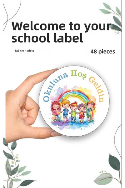 ZY TASARIM Etichetă de bun venit pentru școală 48 bucăți