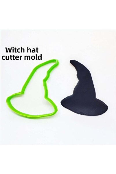 Adana Pasta Malzemeleri Halloween Witch Hat Cutting Mold 8 cm