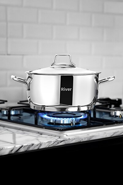 Nehir Silver Classic 6-Piece Deep Steel Pot Set