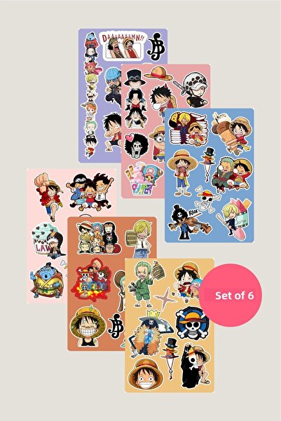 Piksel Grafik Set de autocolante One Piece de 6 - 10x15 cm 6 buc