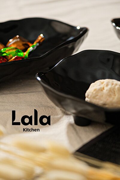 Lala Mutfak Melamine Stylish Plate - (21X13 cm) 3 Pcs Belen Kayık Breakfast and Presentation