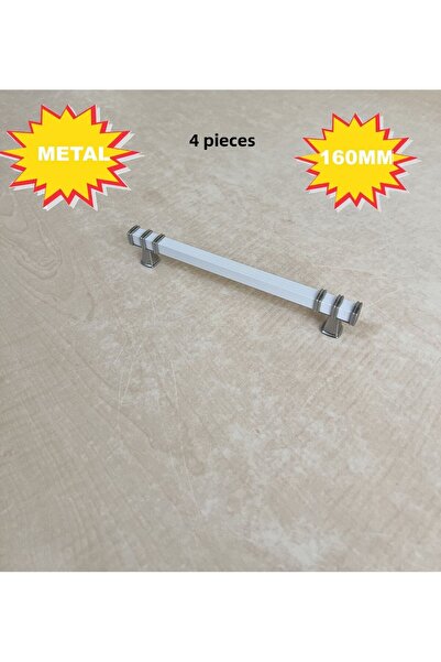 HOMDEP 160mm River Model Furniture Kitchen Drawer Drawer Cabinet Cupboard Handle Handles 4 Pcs White