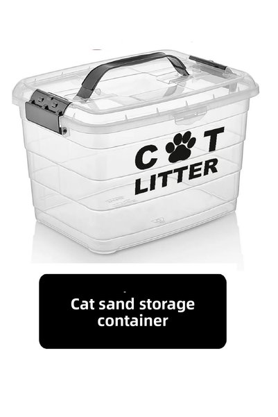 DEEMBRO Cat Litter Storage Container Box 8.5 Liter Cat Litter with Top Hold Lock 8.5 Liter Cat Litter
