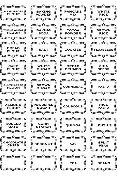 TELLGRAF ملصق برطمان شفاف إنجليزي (3x6 سم 34 قطعة)