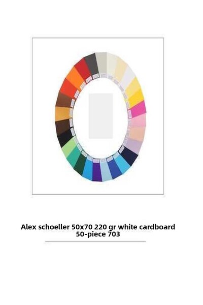 Generic Brand أليكس شولر خلفية كرتون 50X70 سم آرت 220 جرام 50 قطعة أبيض Alx-703