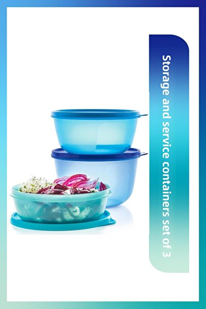 Tupperware Refrigerator Storage and Service Container Set of 3