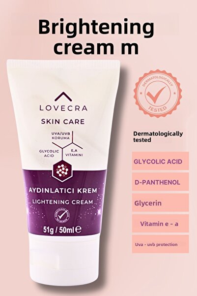 LOVECRA 50 مل من حمض الجليكوليك وفيتامين E وفيتامين A - تبييض وتبييض UVA/UVB ...
