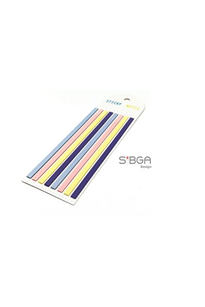 sibga tasarım Thin Long Strip Transparent Colored Postit Post-it Post ItBookmark Bookmark Postit Sticker 160 Sheets