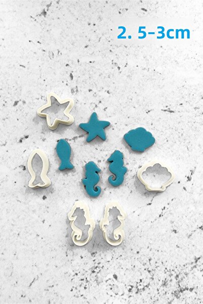 WE3D مجموعة قوالب لب السيراميك من طين البوليمر من Ocean Creatures مقاس 2.5-3 سم