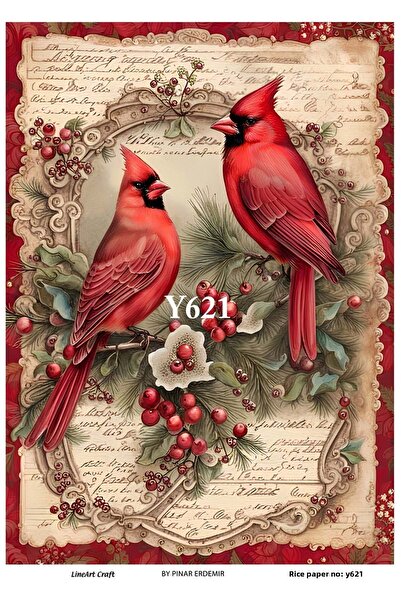 LİNEART Y621 - ديكوباج نحاسي منقوش من الكولاج للعام الجديد والبرسيم 30x42