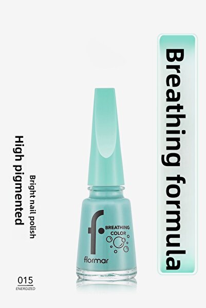 Flormar طلاء أظافر لامع قابل للتنفس - طلاء أظافر ملون قابل للتنفس -015 منشط