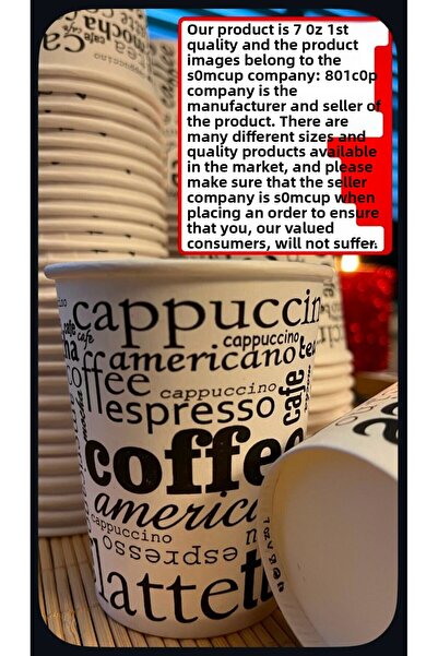 som Heat Resistant *7 Oz* (50*8 / 400 Pcs) Odorless Paper Cup