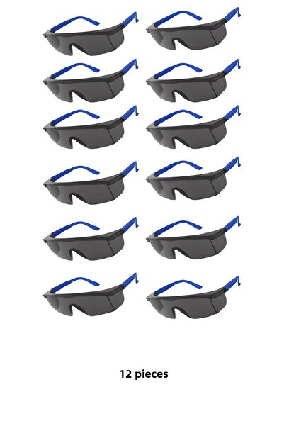 Energy Safety Protective Working Glasses Smoke Color 12 Pieces