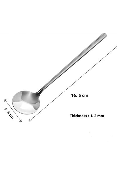 AHİR TİCARET 6 Paris Model Dessert and Ice Cream Spoons