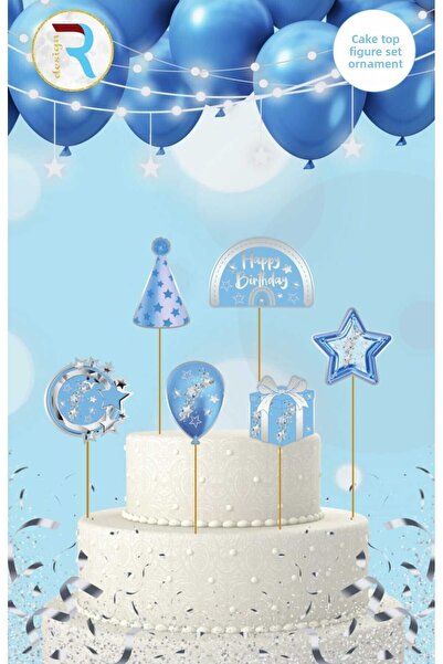 Cadde Süs Set de ornamente cu tematică pentru tort cu tema de la mulți ani al...