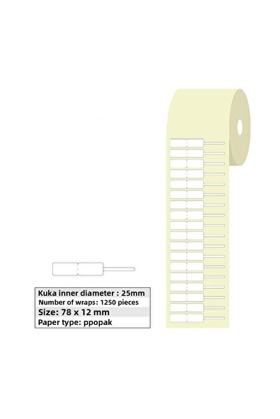 Tanex Etichetă opac pentru bijuterii - rolă de 85x15 mm, 1250 buc